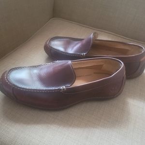 Men's Timberland leather slip on loafers 8 M brown Smart comfort